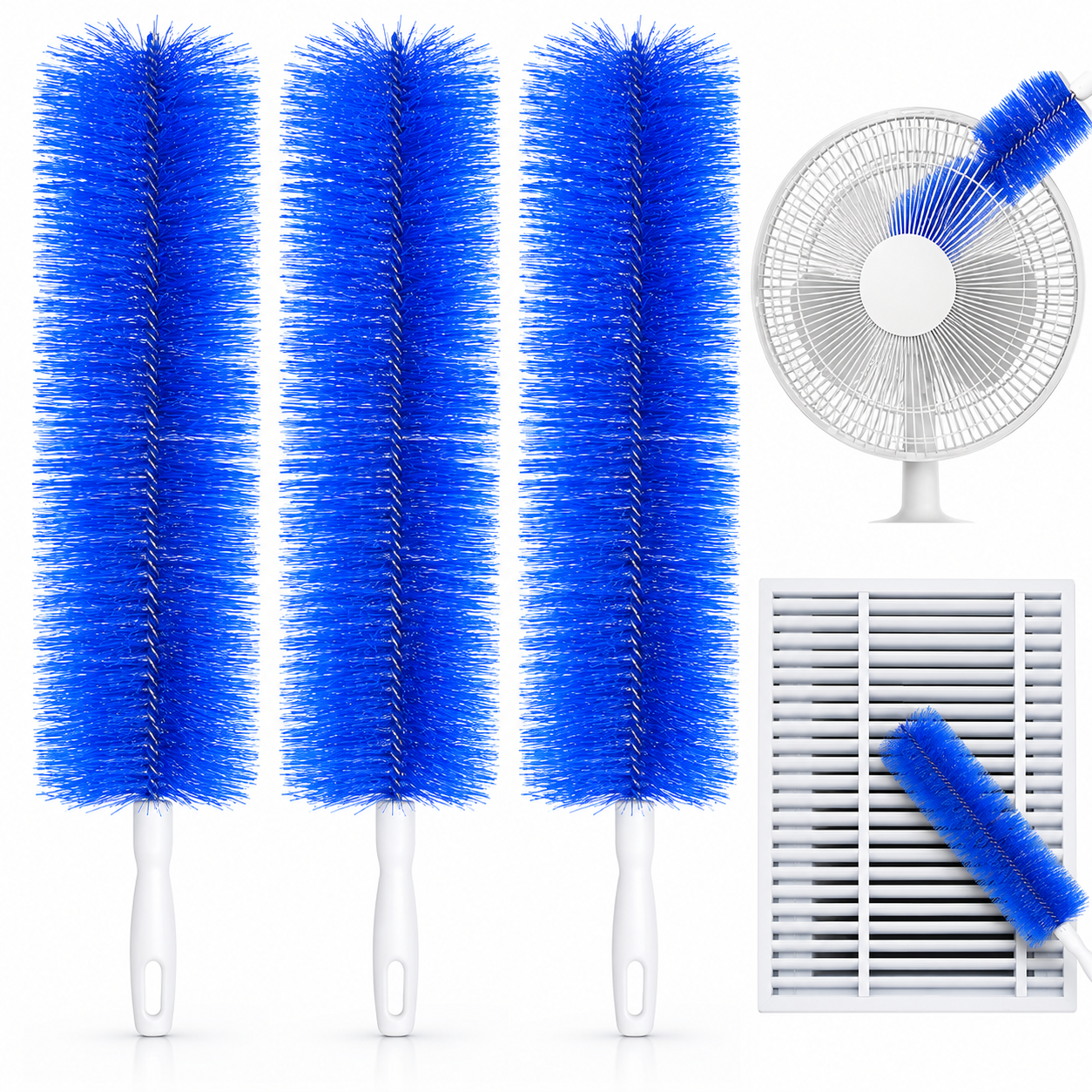 3-Pack Flexible Fan Cleaning Brushes