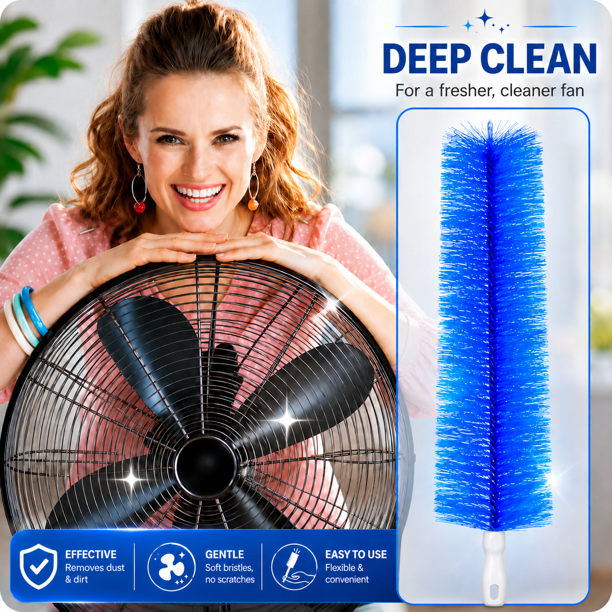 3-Pack Flexible Fan Cleaning Brushes
