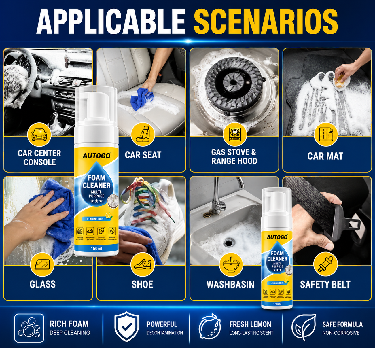 AUTOGO Multi-Purpose Foam Cleaner Spray
